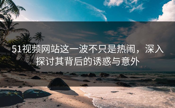 51视频网站这一波不只是热闹,深入探讨其背后的诱惑与意外 51视频网站这一波不只是热闹,深入探讨其背后的诱惑与意外